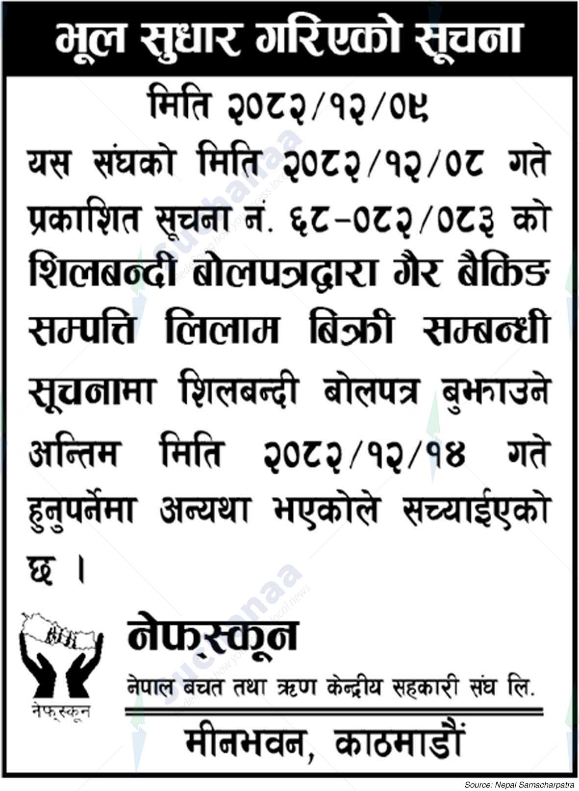 Nepal Federation of Savings and Credit Cooperatives Union Ltd. (NEFSCUN)