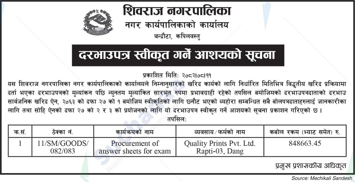 Shivraj Municipality