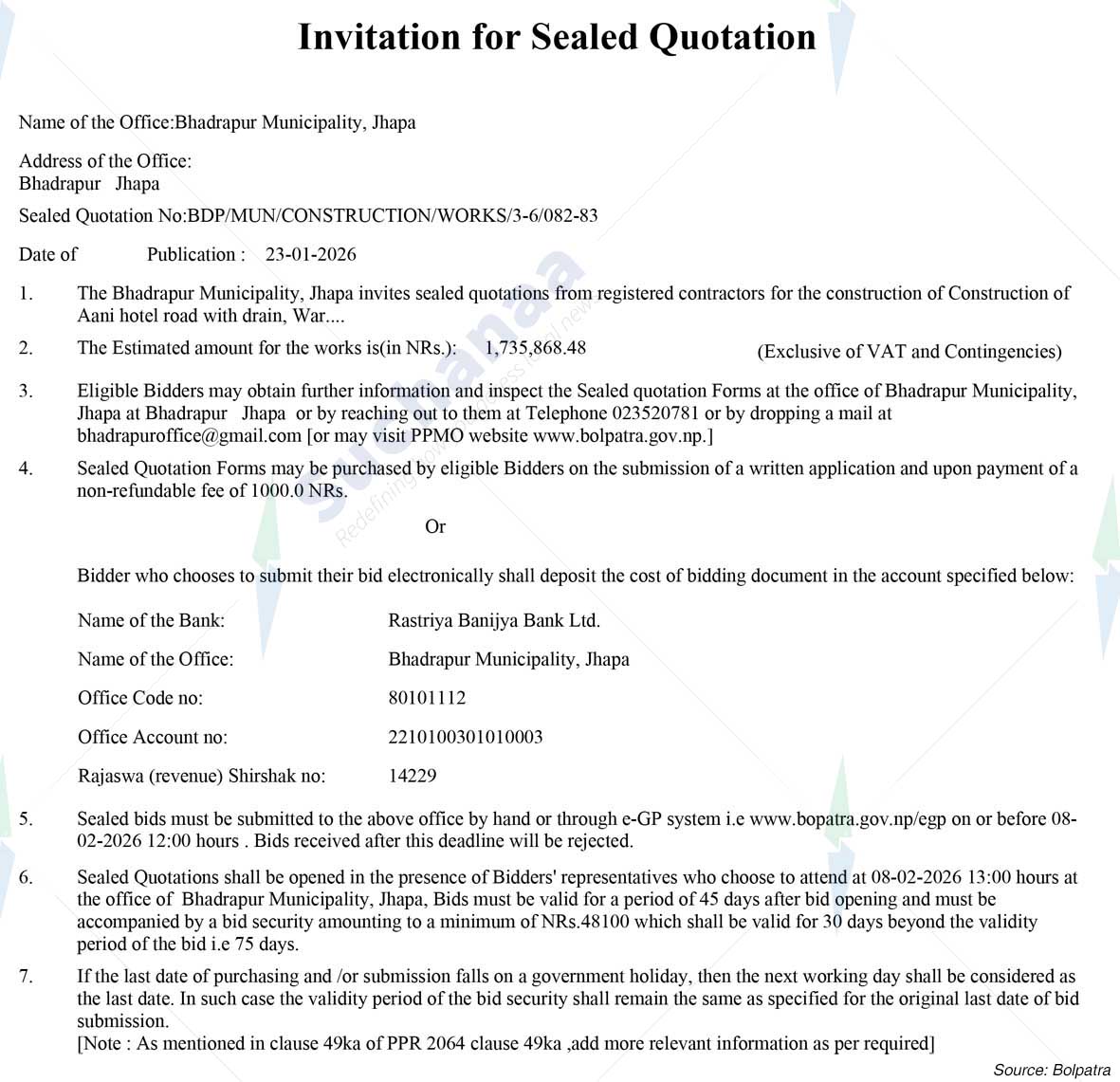 Bhadrapur Municipality