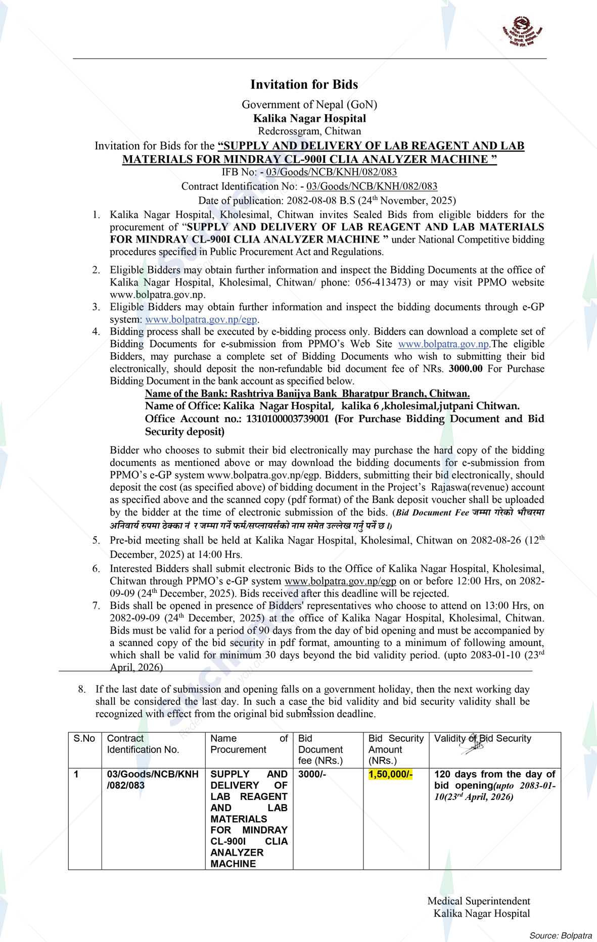 Kalika Municipal Hospital