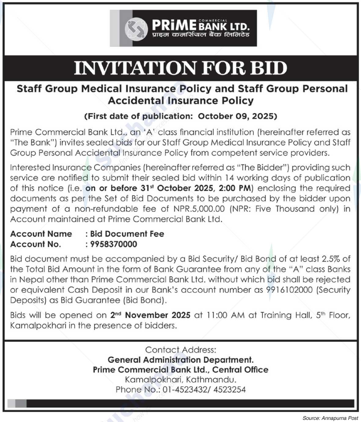 Prime Commercial Bank Limited