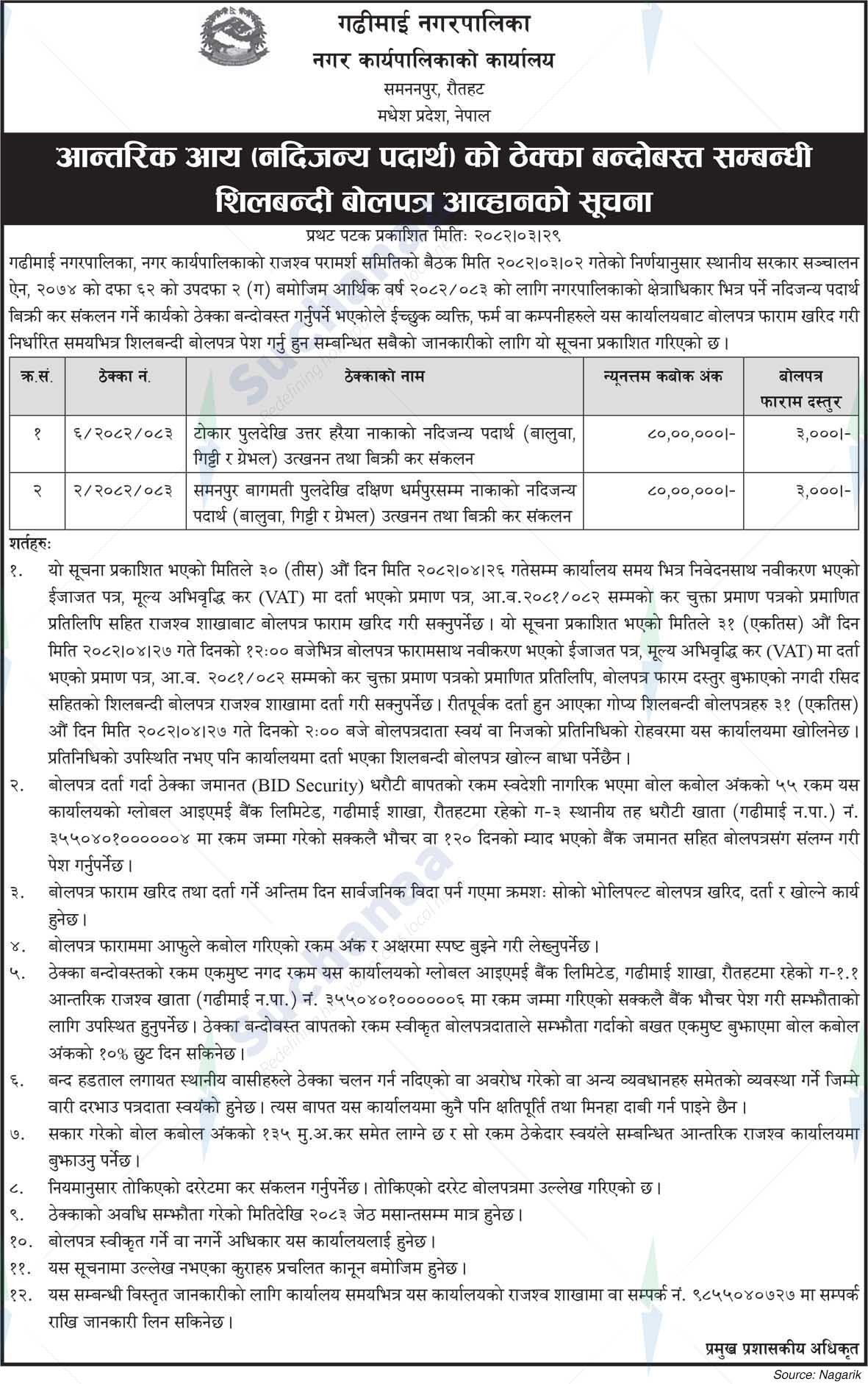 Gadhimai Municipality