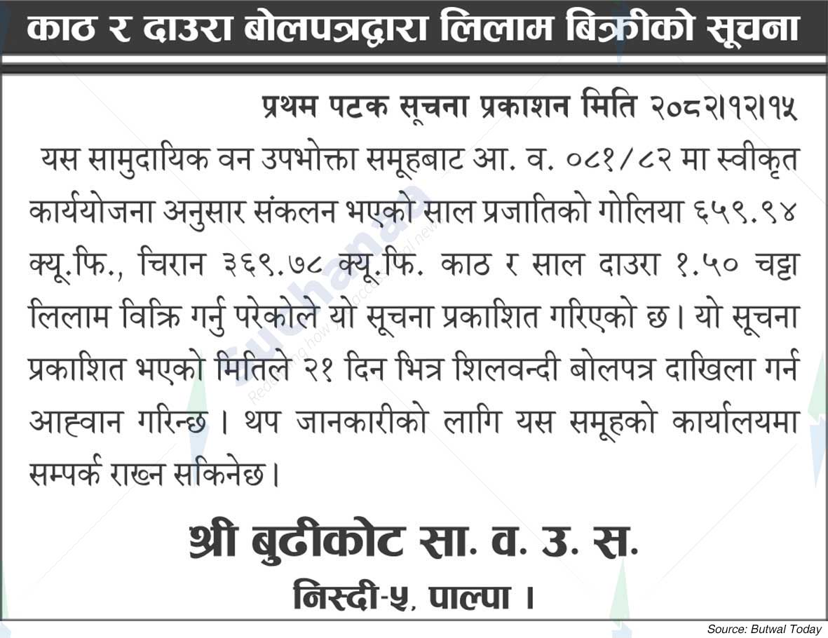 Shree Budhikot Saa.Wa.Wo.Sa.