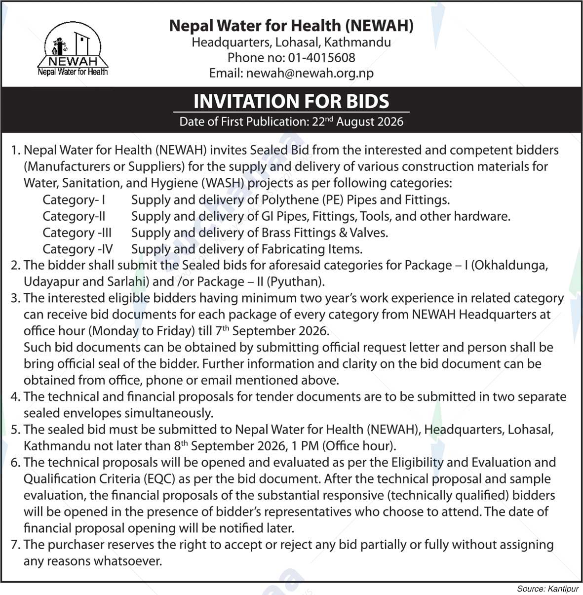 Nepal Water for Health (NEWAH)