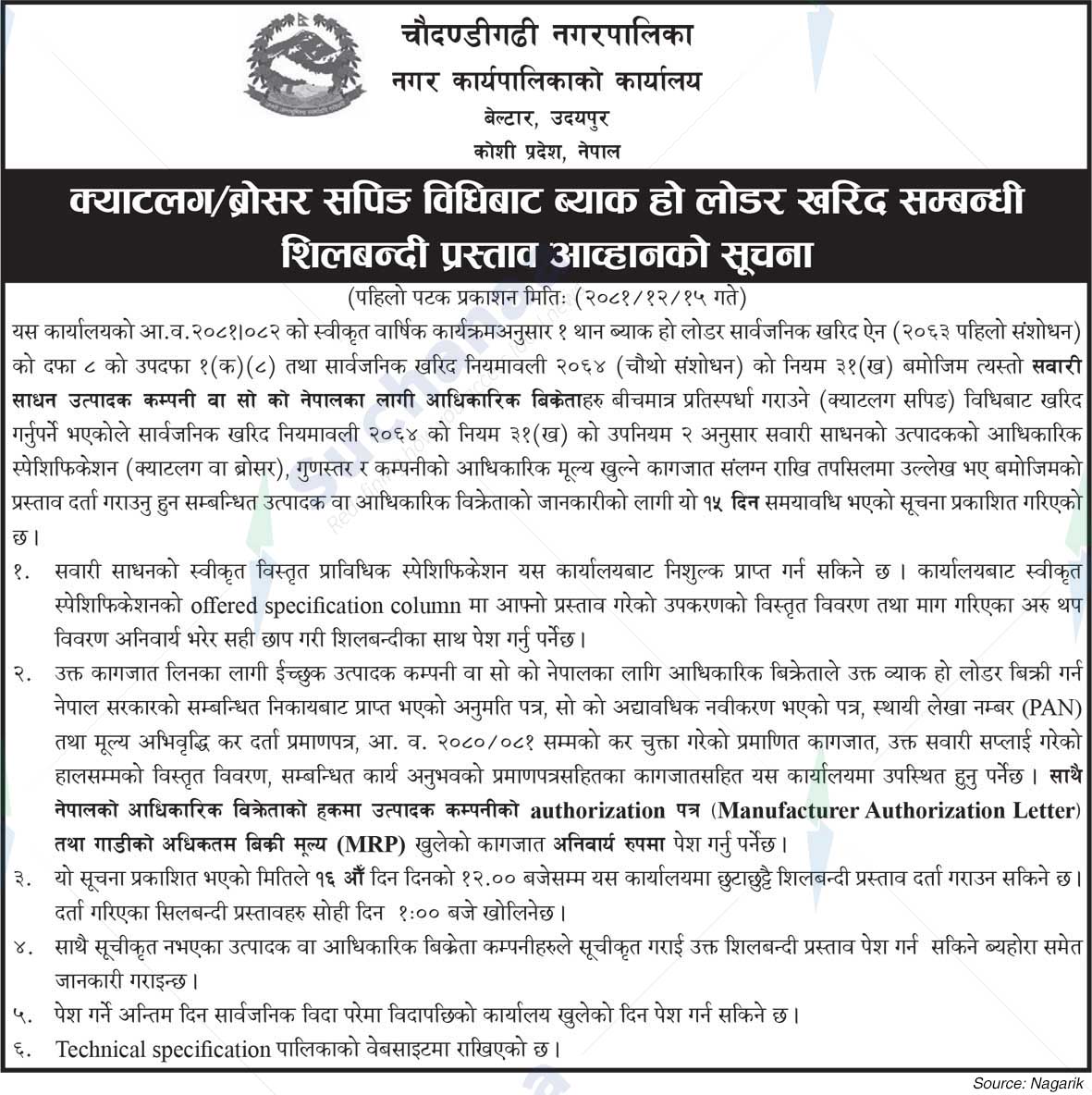 Chaudandigadhi Municipality