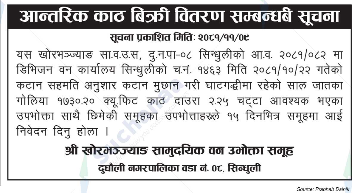 Shree Khorbhanjyang Sa.Wa.Wo.Sa.