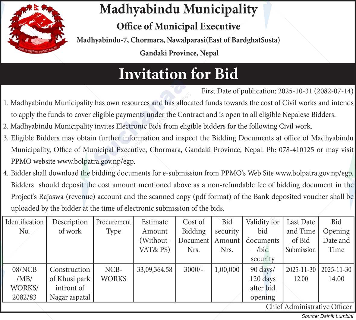 Madhyabindu Municipality