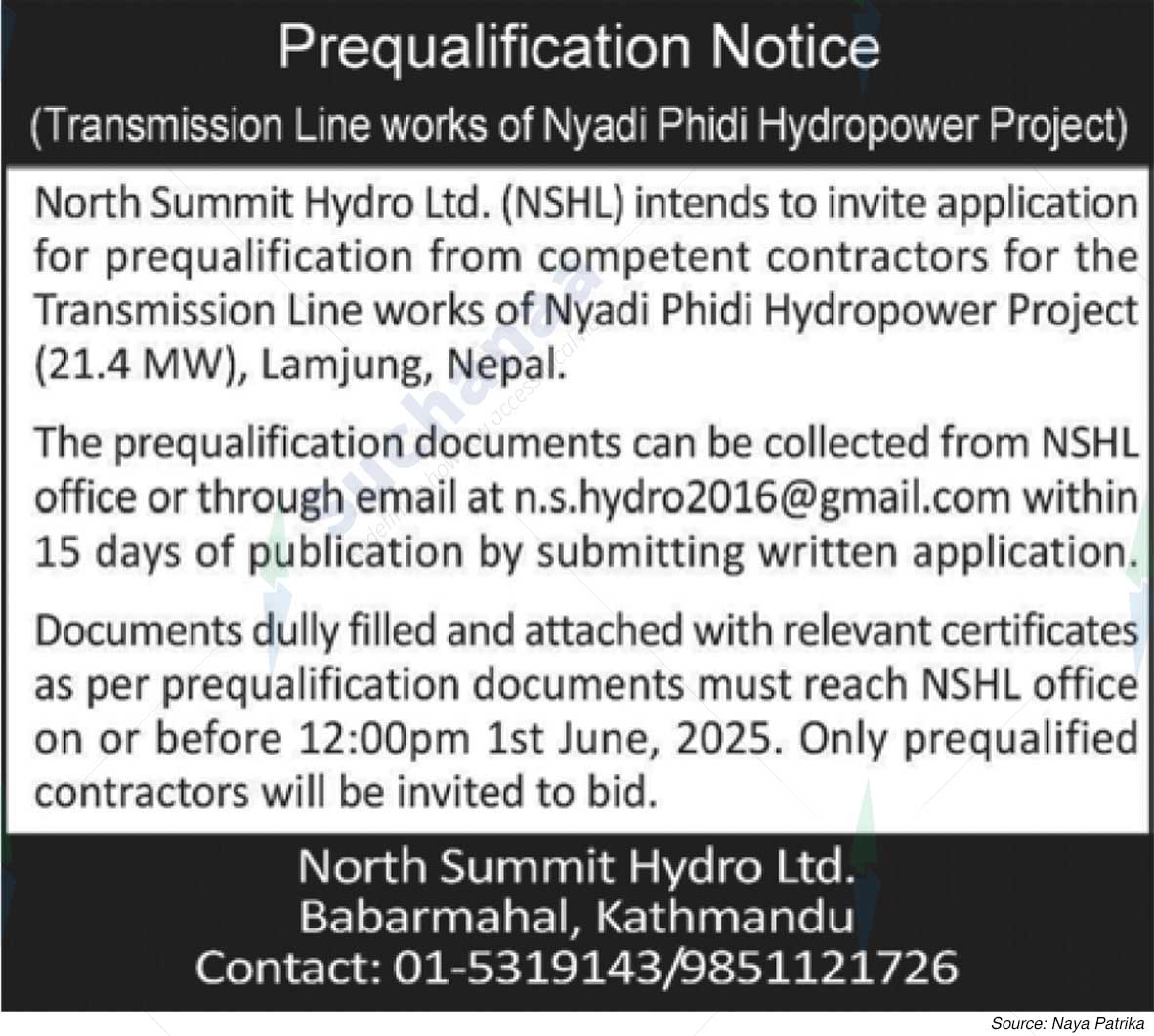 North Summit Hydro Ltd.