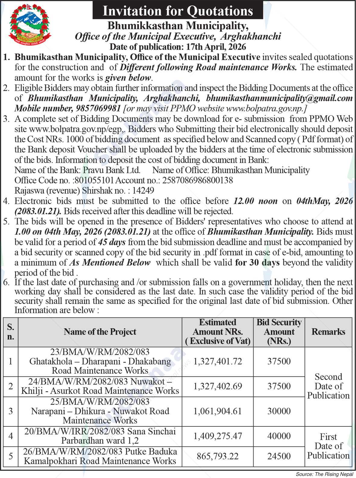 Bhumikasthan Municipality