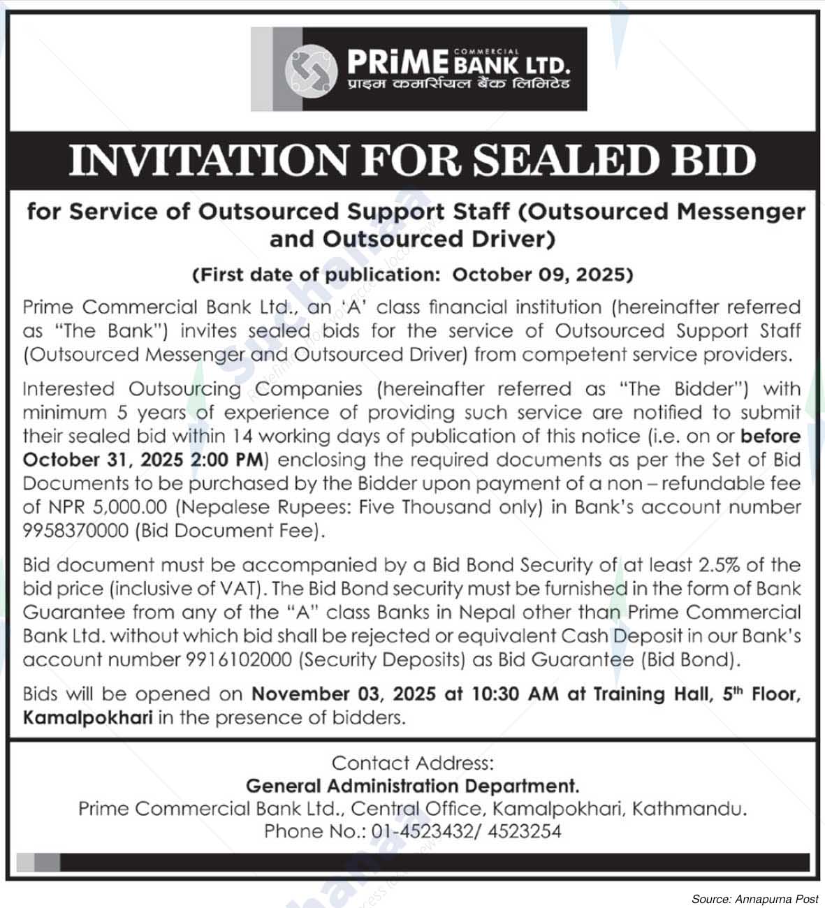 Prime Commercial Bank Limited