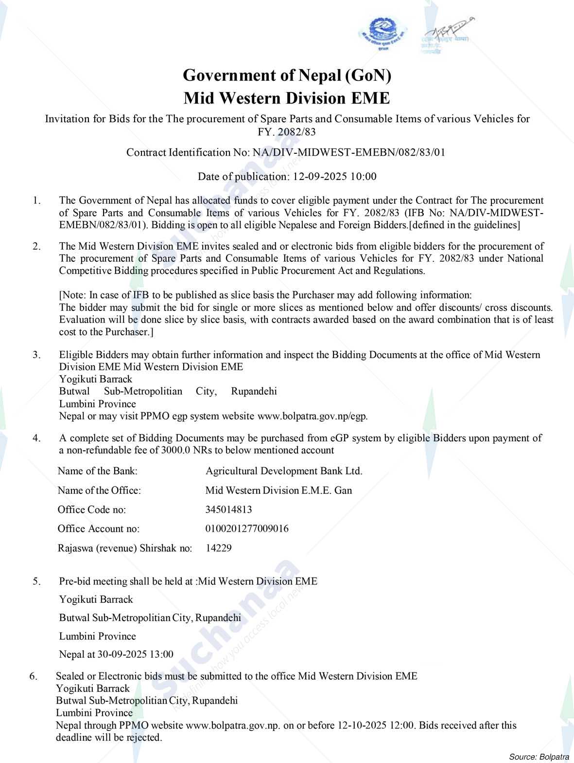 Mid Western Division EME, Jangi Adda