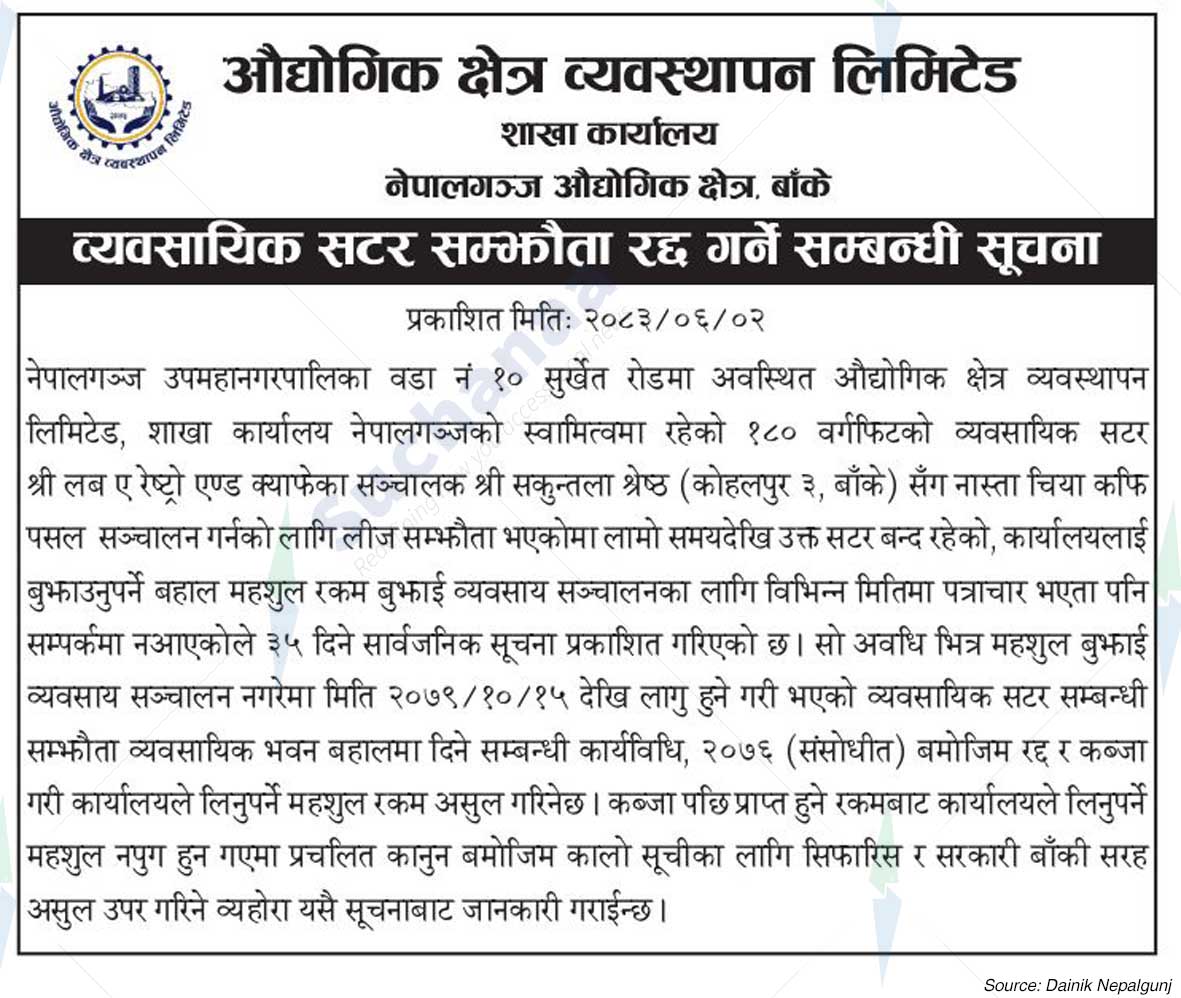 Industrial Zone Management Limited, Banke