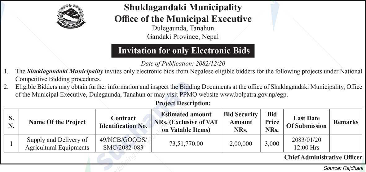Shuklagandaki Municipality