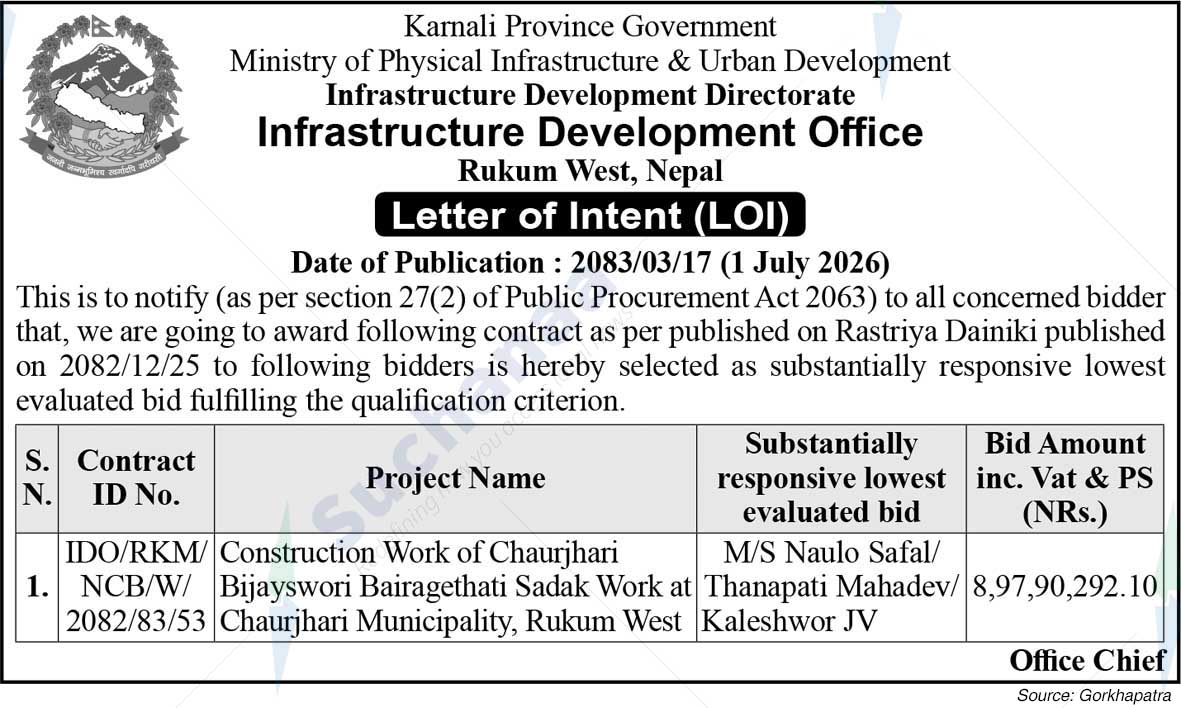 Infrastructure Development Office, Rukum West
