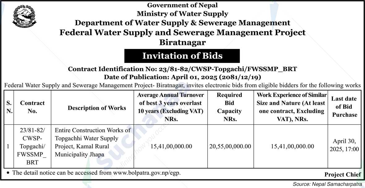 Federal Water Supply and Sewerage Management Project