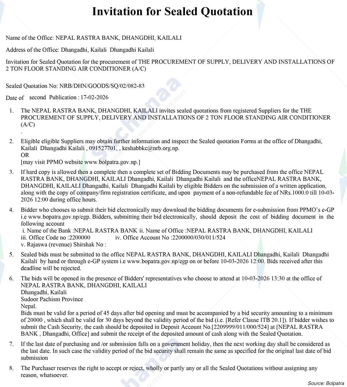 Nepal Rastra Bank, Dhangdhi, Kailali