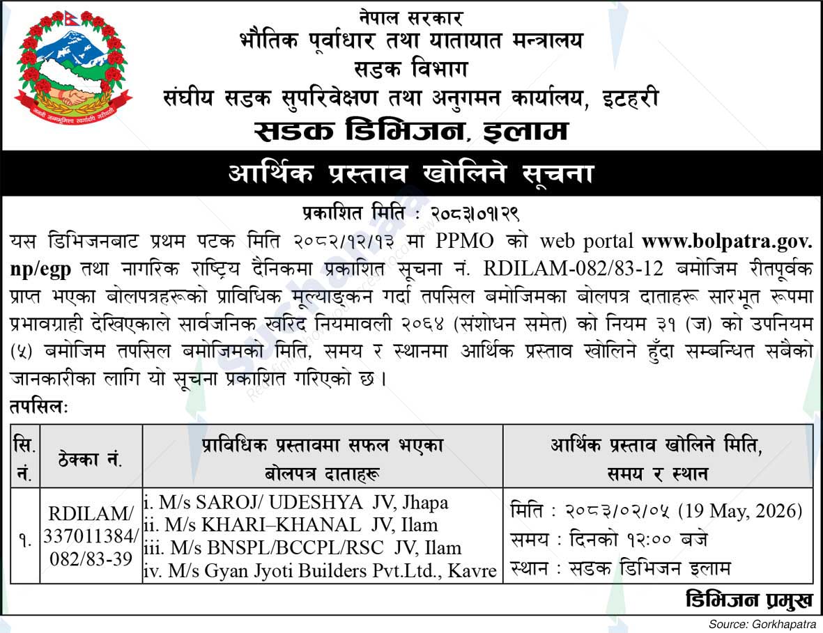 Road Division, Ilam