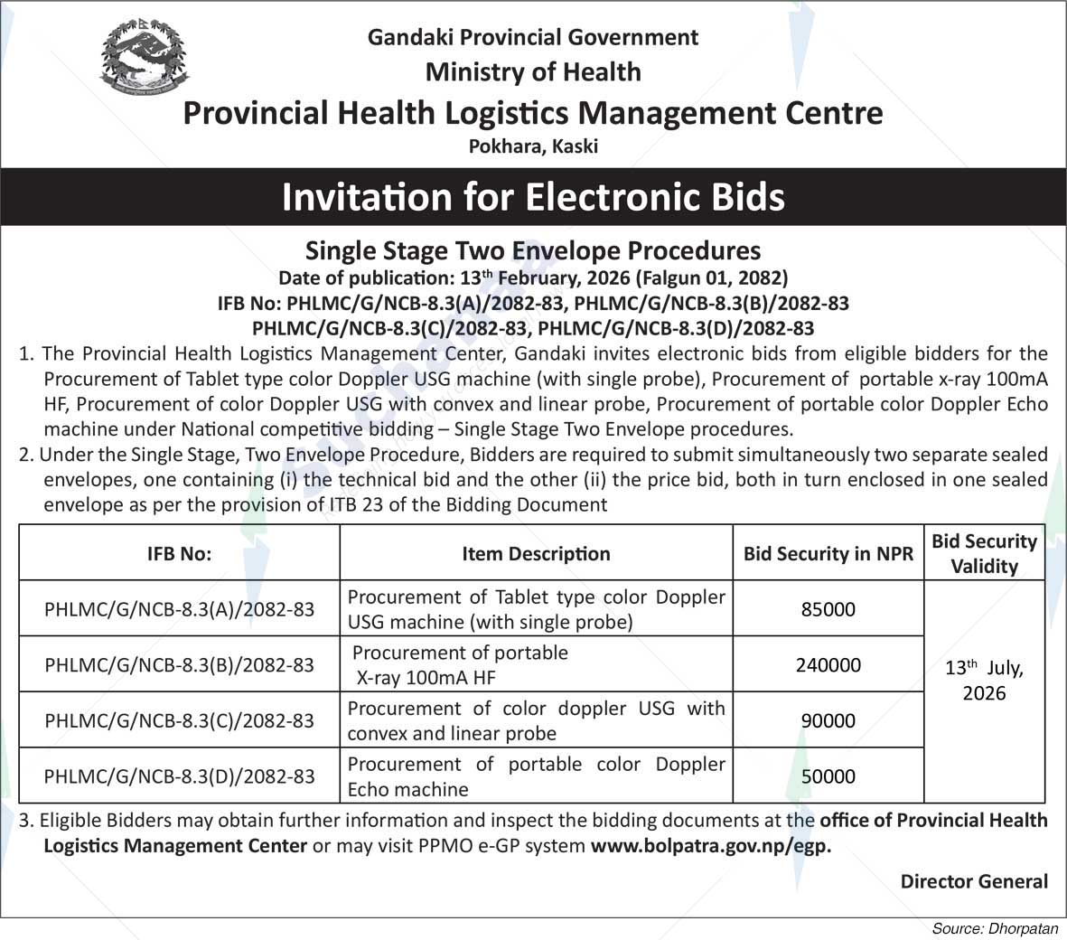 Provincial Health Logistics Management Centre, Kaski