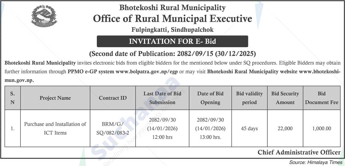 Bhotekoshi Rural Municipality