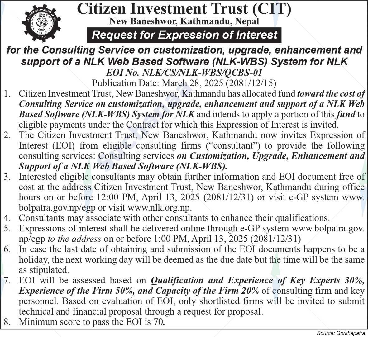Citizen Investment Trust (CIT)