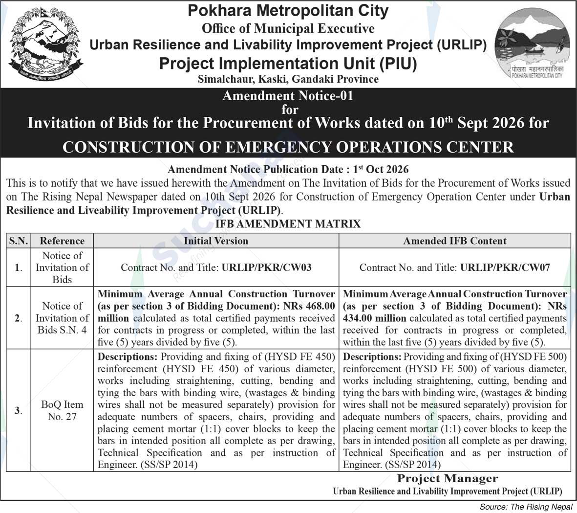 Urban Resilience and Livability Improvement Project (URLIP)
