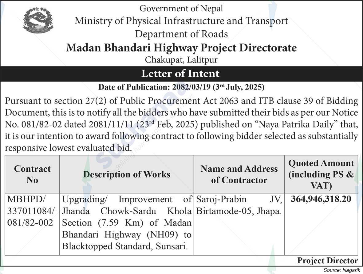 Madan Bhandari Highway Project Directorate