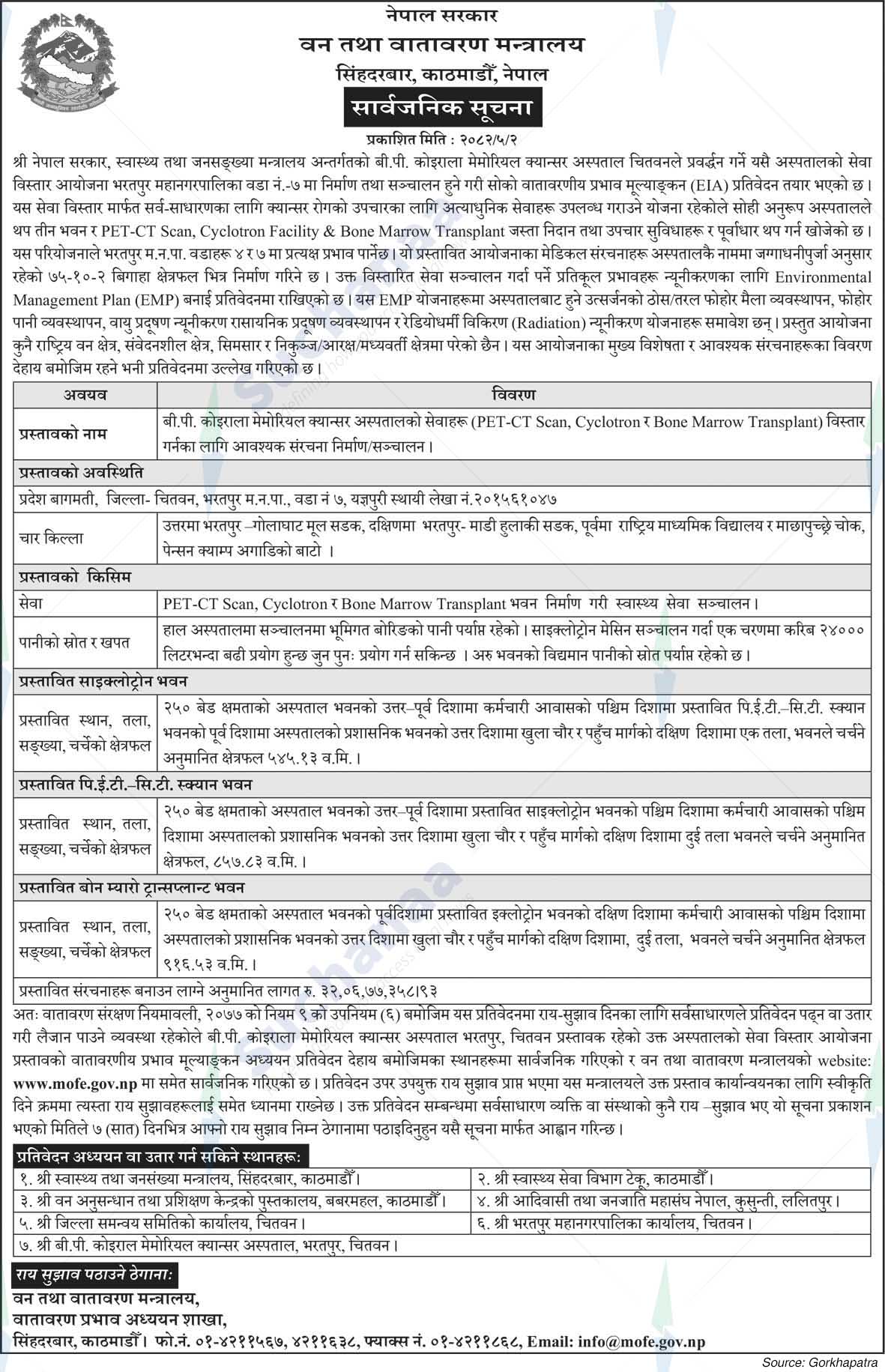 Ministry of Forests and Environment