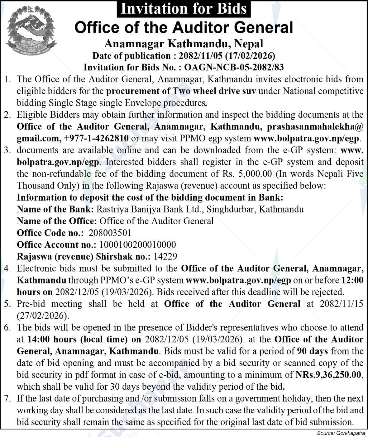 Office of the Auditor General