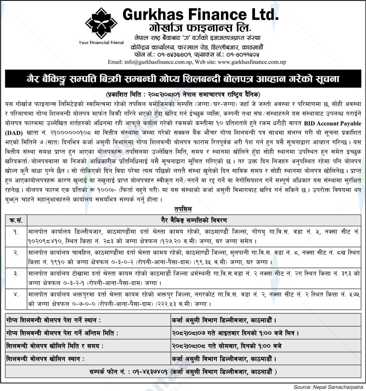 Gurkhas Finance Limited