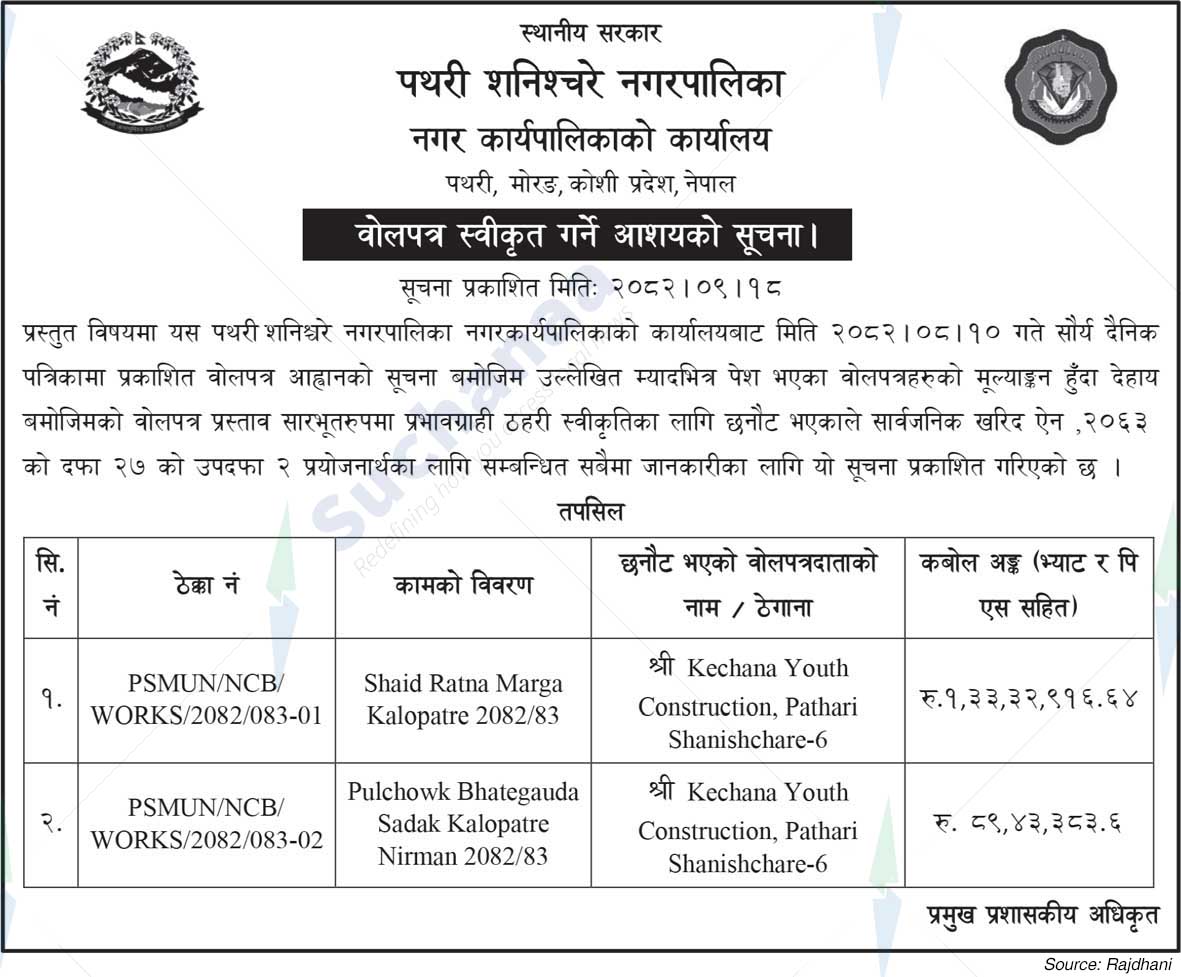 Pathari Shanischare Municipality