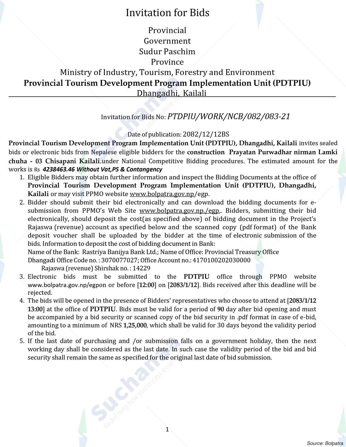 Provincial Tourism Development Program Implementation Unit