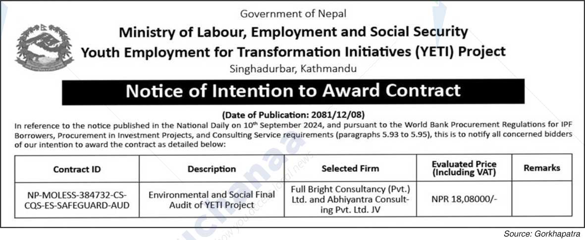 Youth Employment for Transformation Initiatives (YETI) Project