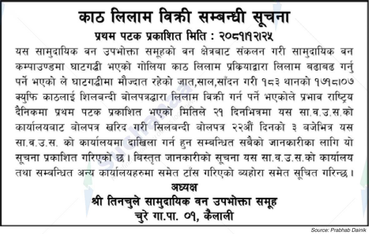 Shree Tinchule Saa. Wa. Wu. Sa.