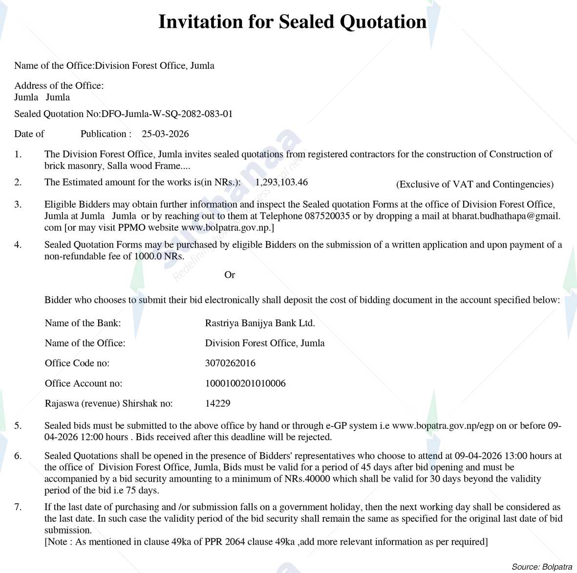 Division Forest Office, Jumla