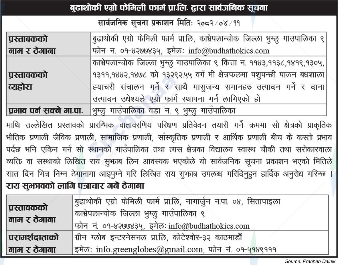 Budhathoki Agro Family Farm Pvt. Ltd.