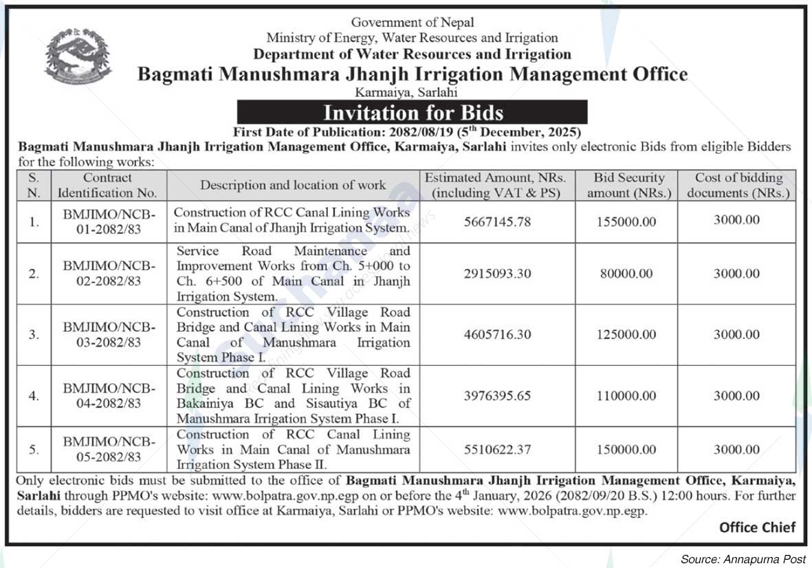 Bagmati Manushmara Jhanjh Irrigation Management Office, Sarlahi