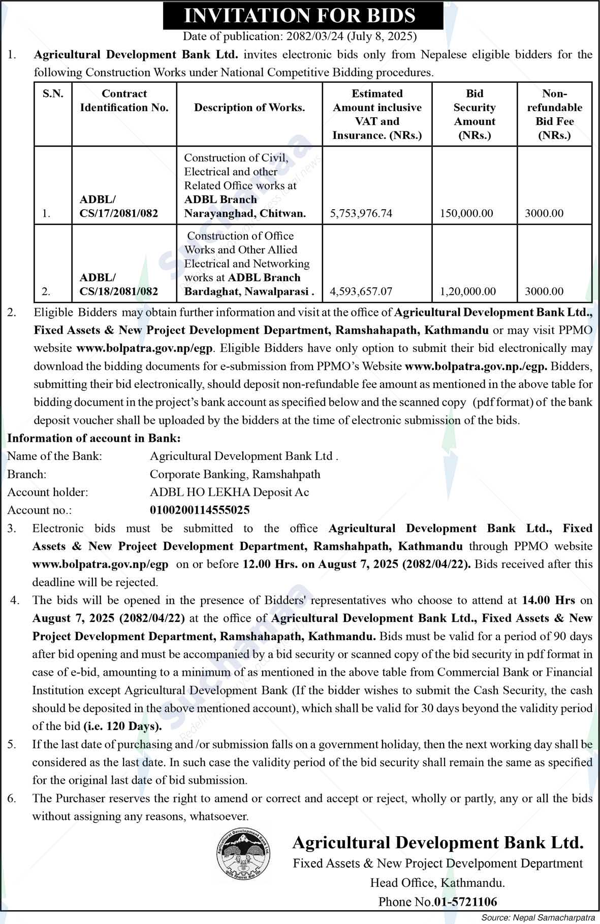 Agricultural Development Bank Limited