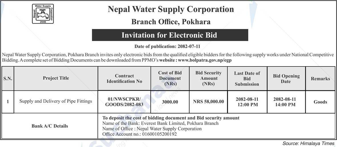 Nepal Water Supply Corporation (NSC)
