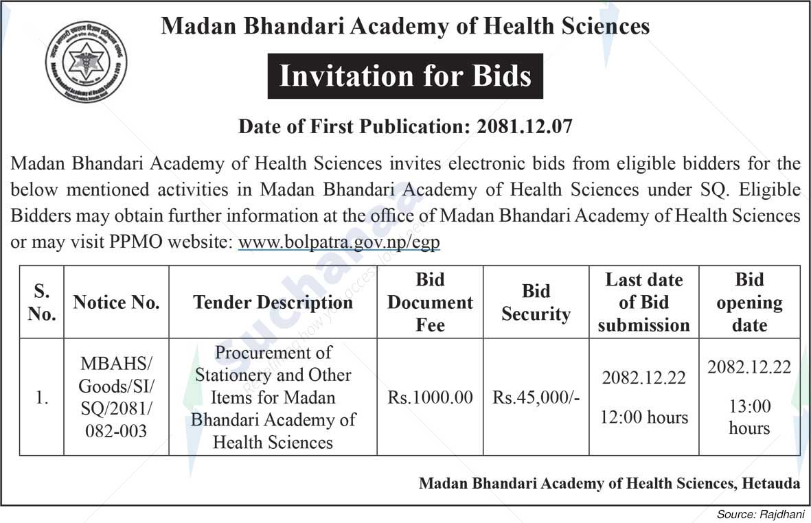 Madan Bhandari Academy of Health Sciences