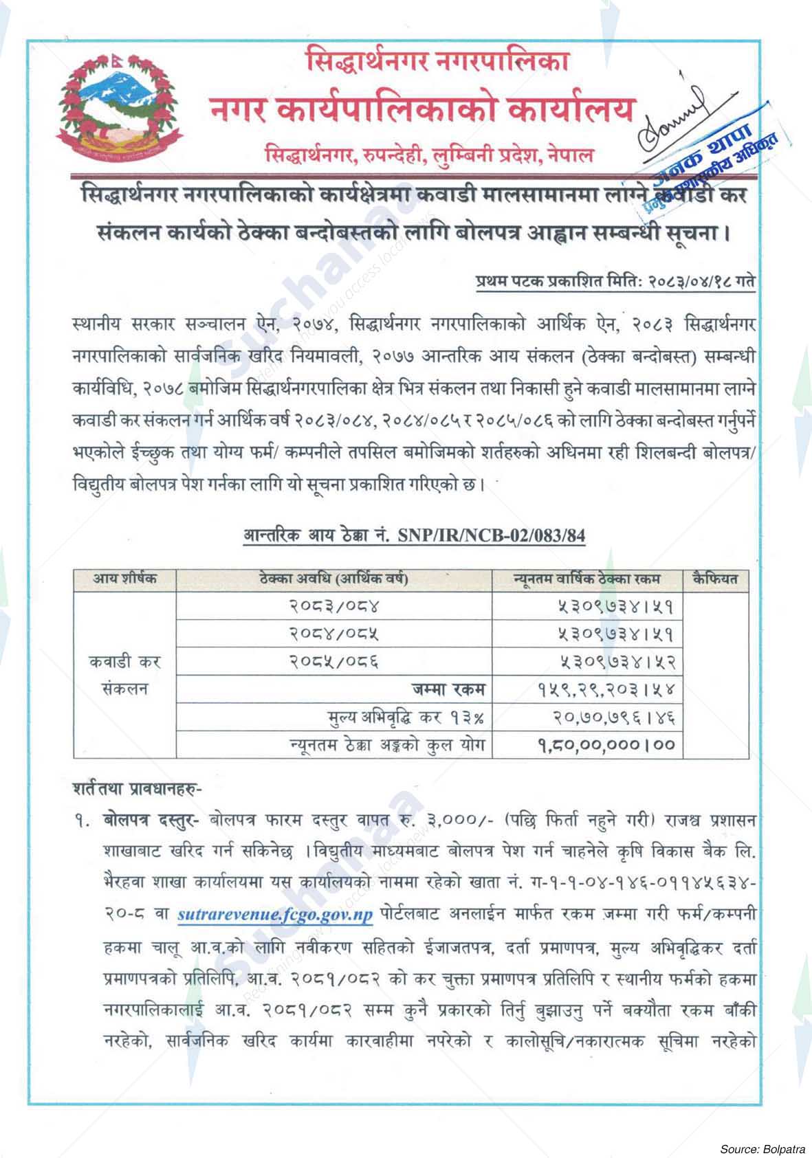 Siddharthanagar Municipality