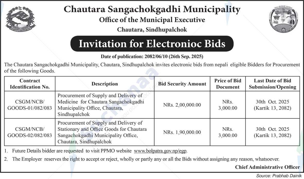 Chautara Sangchokgadhi Municipality