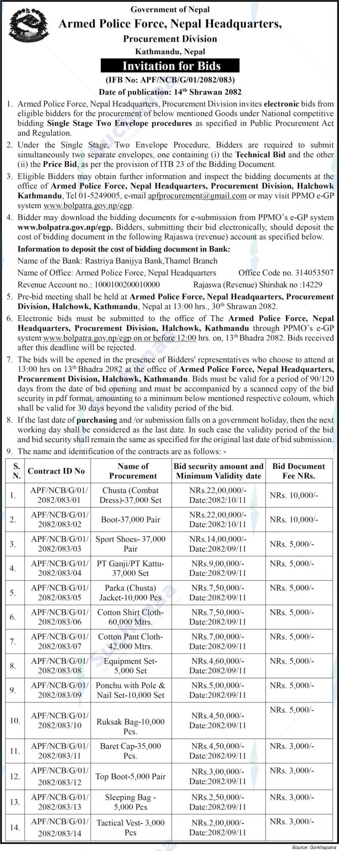 Armed Police Force, Nepal Headquarters