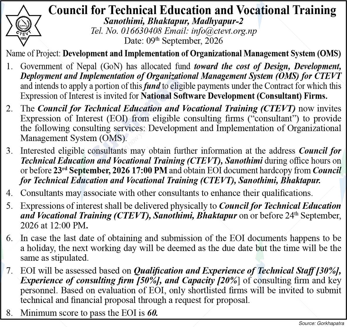 Council for Technical Education and Vocational Training (CTEVT)