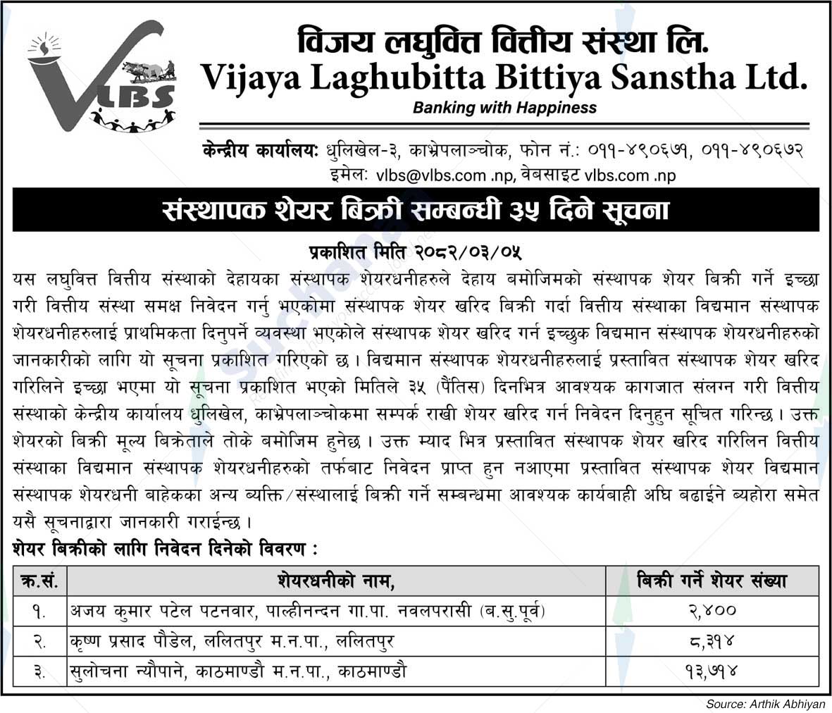 Vijaya Laghubitta Bittiya Sanstha Limited