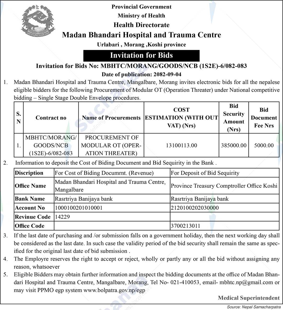 Madan Bhandari Hospital & Trauma Center