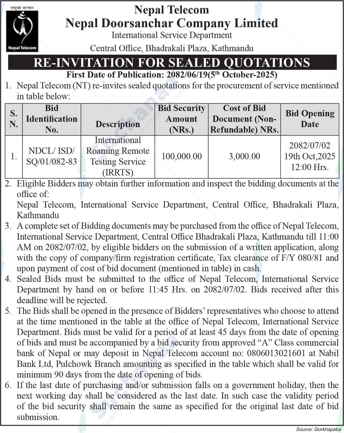Nepal Doorsanchar Company Limited (NTC)