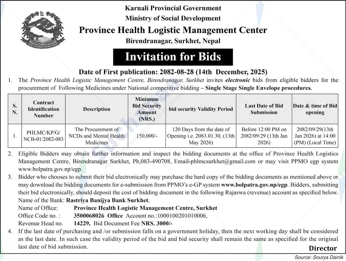 Province Health Logistic Management Center, Birendranagar, Surkhet