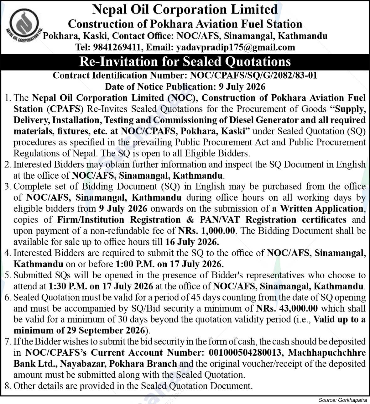 Nepal Oil Corporation Limited
