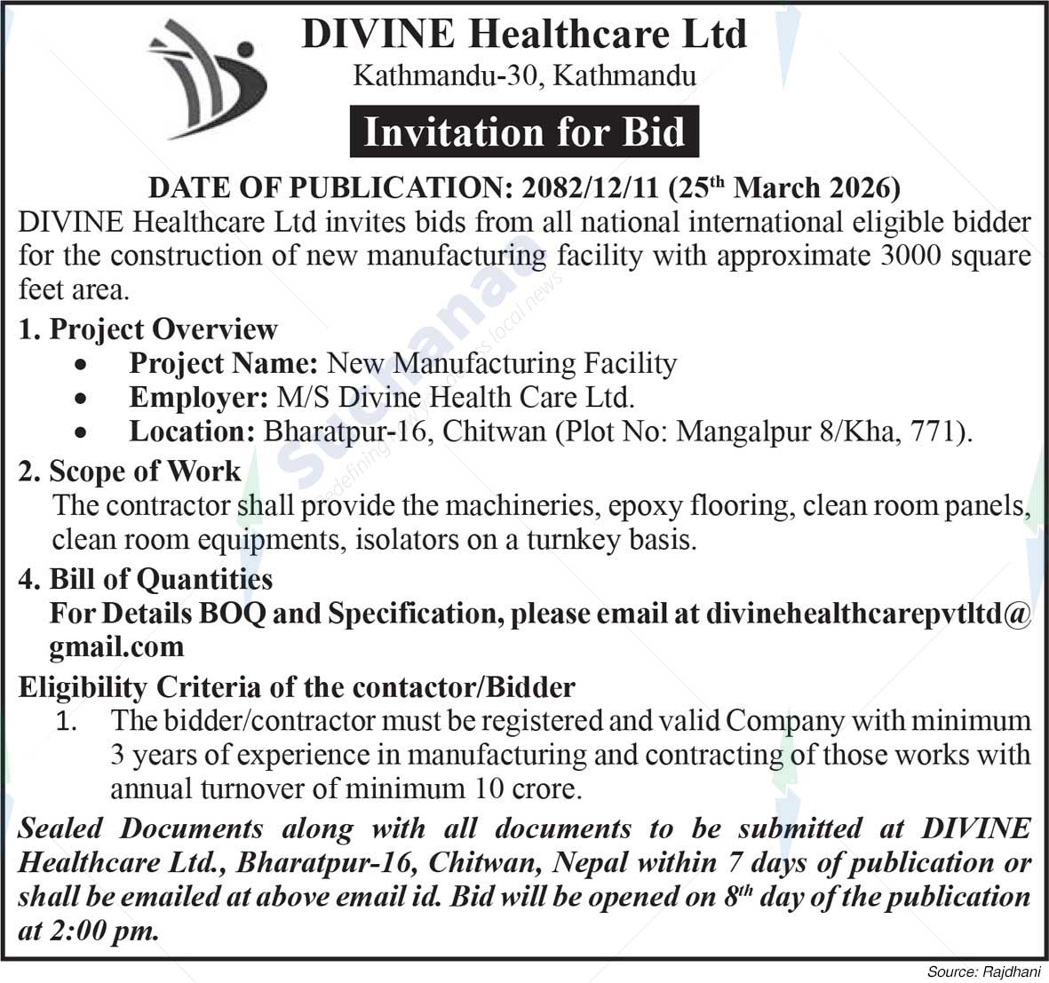 Divine Healthcare Pvt. Ltd., Kathmandu