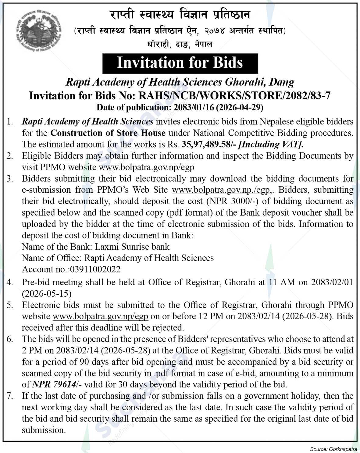 Rapti Academy of Health Sciences